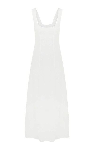 Anna Quan Freya Linen Blend Dress In White