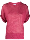 BRUNELLO CUCINELLI BRUNELLO CUCINELLI FUCHSIA T-SHIRT,M10552300C7900