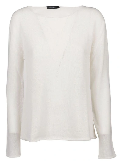 Aragona Women's White Cashmere Sweater