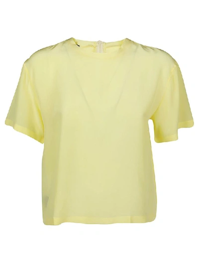 Aragona Women's Yellow Silk Blouse