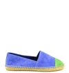 TORY BURCH TORY BURCH WOMEN'S BLUE SUEDE ESPADRILLES,43173821 7.5