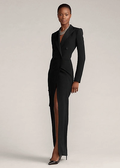 Polo Ralph Lauren Kristian Silk Cady Evening Dress In Black