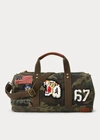 RALPH LAUREN PATCHWORK CAMO CANVAS DUFFEL,0042114041