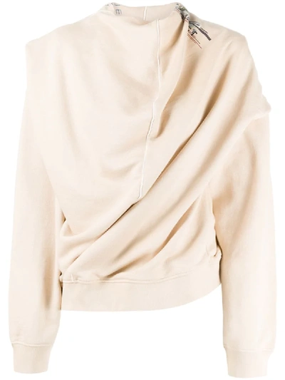 Y/project Twisted Front Jumper In Neutrals
