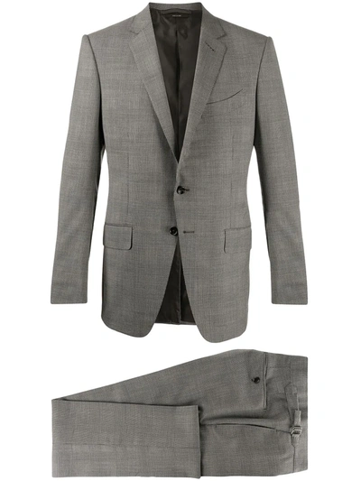 Tom Ford 格纹两件式西装套装 In Grey