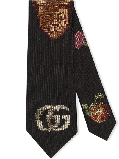 Gucci Kids' Gewebte Krawatte In Black
