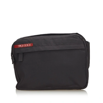 Pre-owned Prada Sports Nylon Belt Bag In Black