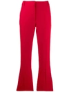 Valentino Kickflare Tailored Trousers In Red