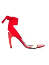 PROENZA SCHOULER RED WOMEN'S WRAP ANKLE SANDALS,A00376A5-D163-1BFB-24F6-31F84AB38503