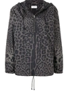 SAINT LAURENT LEOPARD PRINT HOODED BOMBER,D67D646E-13C0-66A5-7B42-CF7B4B9271C8