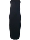 Givenchy Strapless Ribbed-knit Midi Dress In Black