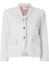 THOM BROWNE STRIPED SHORT BLAZER,7A01CE34-9F8B-3063-D090-1344B94F28AC