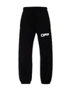 OFF-WHITE AIRPORT TAPE LOGO SWEATPANTS,B9769A9F-9DFF-5B8B-F306-74648F349285