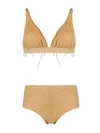 Oseree High Waist Orange Bikini In Gold