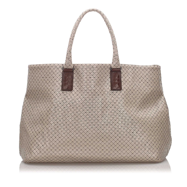 Pre-Owned Bottega Veneta Marco Polo Tote Bag In Grey | ModeSens