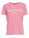 BALMAIN CROPPED SS LOGO TSHIRT,05551E50-7594-BEF4-30D6-233351373501