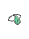 Nina Runsdorf Emerald Flip Ring In Not Applicable