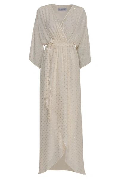 Amal Al Raisi Wrap Style Dress In Neutrals