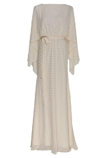 Amal Al Raisi Embroidered Long Sleeve Dress In Grey