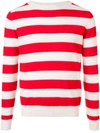 HOLIDAY RED AND WHITE STRIPED SAILOR SWEATER,17D32716-E5FE-BA28-7F6C-B611079B41B8