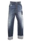 DSQUARED2 WASHED JEANS WIDE LEG,586ED955-9A66-0607-6334-79B3924DCA38