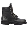 BALMAIN BLACK LEATHER COMBAT BOOTS,6ED51BBB-A982-7215-7B4F-88D47197EBDD