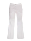 Alberto Biani Flared Pants Gabardine Stretch Cotton In White
