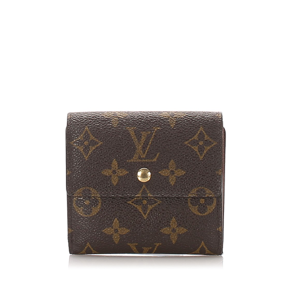 Pre-Owned Louis Vuitton Monogram Portefeuille Elise Wallet In Black | ModeSens