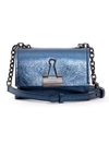 OFF-WHITE Laminate Small Metallic Bag Anthracite Blue