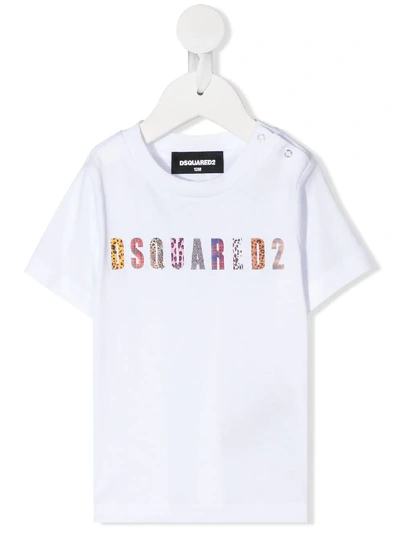 Dsquared2 Babies' Logo Print T-shirt In White
