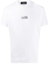 Dsquared2 Icon Logo Printed Cotton Jersey T-shirt In White