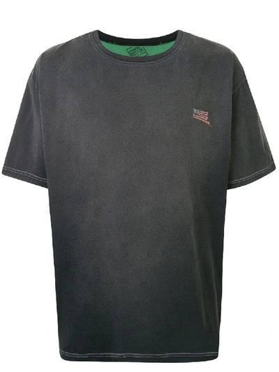 Kapital Kountry 2 Tones Oversized T-shirt In Grey