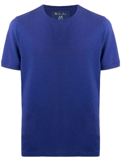 Loro Piana Crew Neck T-shirt In Blue