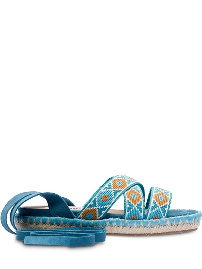 Miu Miu Sandalen Mit Tape In Blue