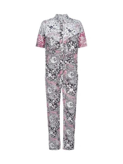 Isabel Marant Étoile Udena Printed Cotton-voile Jumpsuit In Pink