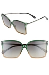 GIVENCHY 57MM SQUARE SUNGLASSES,GV7130S