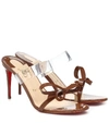CHRISTIAN LOUBOUTIN JUST NODO 85 PVC AND PATENT LEATHER SANDALS,P00476209
