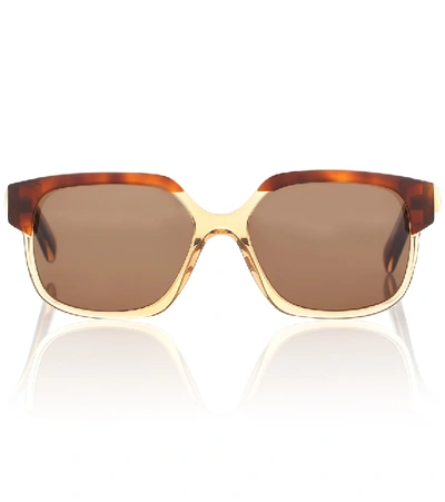 Celine Square Tortoiseshell-acetate Sunglasses In Brown
