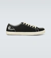Maison Margiela Black Canvas Pollock Tabi Sneakers In White