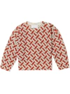 Burberry Monogram Print Jumper In Red