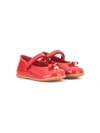 Dolce & Gabbana Logo-plaque Touch-strap Ballerinas In Red