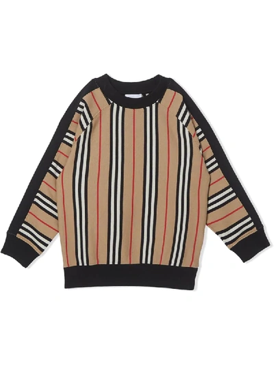 Burberry Kids' Icon Stripe Sweatshirt In Neutrals