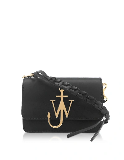 Jw Anderson Designer Handbags Black Anchor Logo Bag W/braided Shoulder Strap