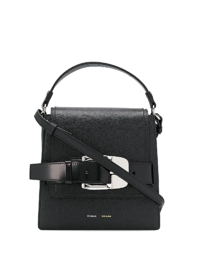 Proenza Schouler Buckle Trapeze Grained Leather Bag In Black