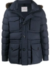 MONCLER PADDED BUTTON-FRONT COAT
