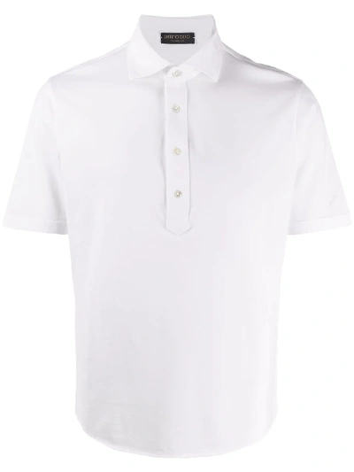 Dell'oglio Short-sleeved Polo Shirt In White