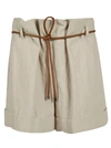 BRUNELLO CUCINELLI ROPE-BELTED SHORTS,11392953