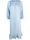 SLEEPER RUFFLE-DETAIL SHIFT DRESS