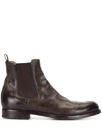 Officine Creative Canyon Ebano Chelsea Boots In Brown
