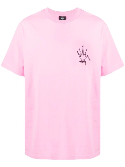 Stussy 'old Crown' T-shirt In Pink